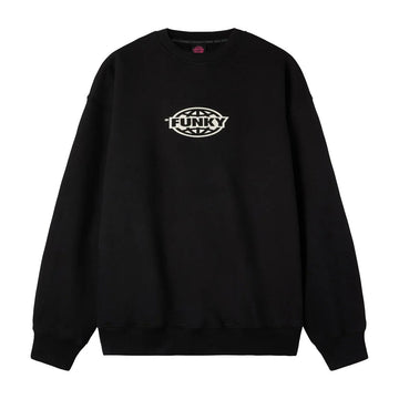 Funky Felpa Giro Oval Logo Streetwear Funky Felpa Giro Oval Logo Streetwear