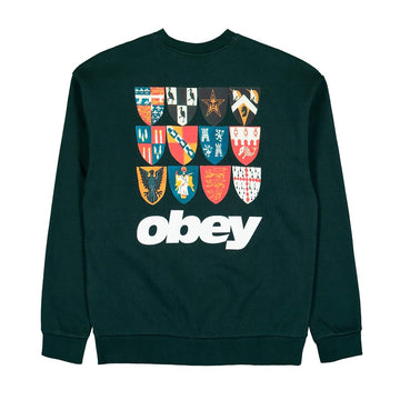 Obey Felpa Giro Rlx Fit Shields Extra Havy Streetwear Obey Felpa Giro Rlx Fit Shields Extra Havy Streetwear