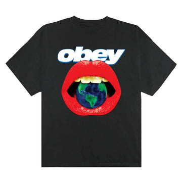 Obey T Shirt Relaxed Fit Lips Streetwear Obey T Shirt Relaxed Fit Lips Streetwear
