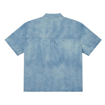 Obey Camicia Ss In Denim Owens Loose Fit Streetwear Obey Camicia Ss In Denim Owens Loose Fit Streetwear