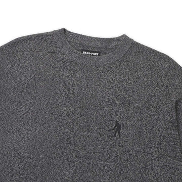 Pass-Port Solid Heather Knit Sweater Streetwear Pass-Port Solid Heather Knit Sweater Streetwear