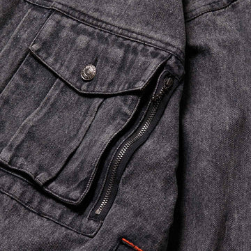 Evisen Skateboard Giacca Denim Streetwear Evisen Skateboard Giacca Denim Streetwear