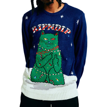 Ripndip Maglione Litmas Tree Light Streetwear Ripndip Maglione Litmas Tree Light Streetwear