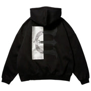 Evisen Skateboard Felpa Con Cappuccio Logo Rectangle Streetwear