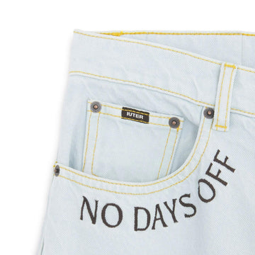Iuter Bermuda Denim Fringed Baggy Streetwear