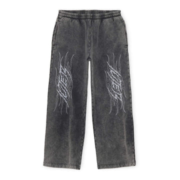 Iuter Pantalone In Felpa Tribal Marble Wide Leg Streetwear