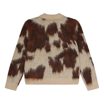 Obey Cardigan Zip Cow Pattern Streetwear