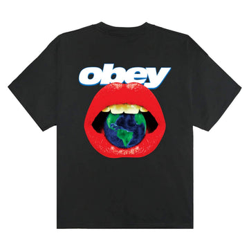 Obey T Shirt Relaxed Fit  Lips Streetwear