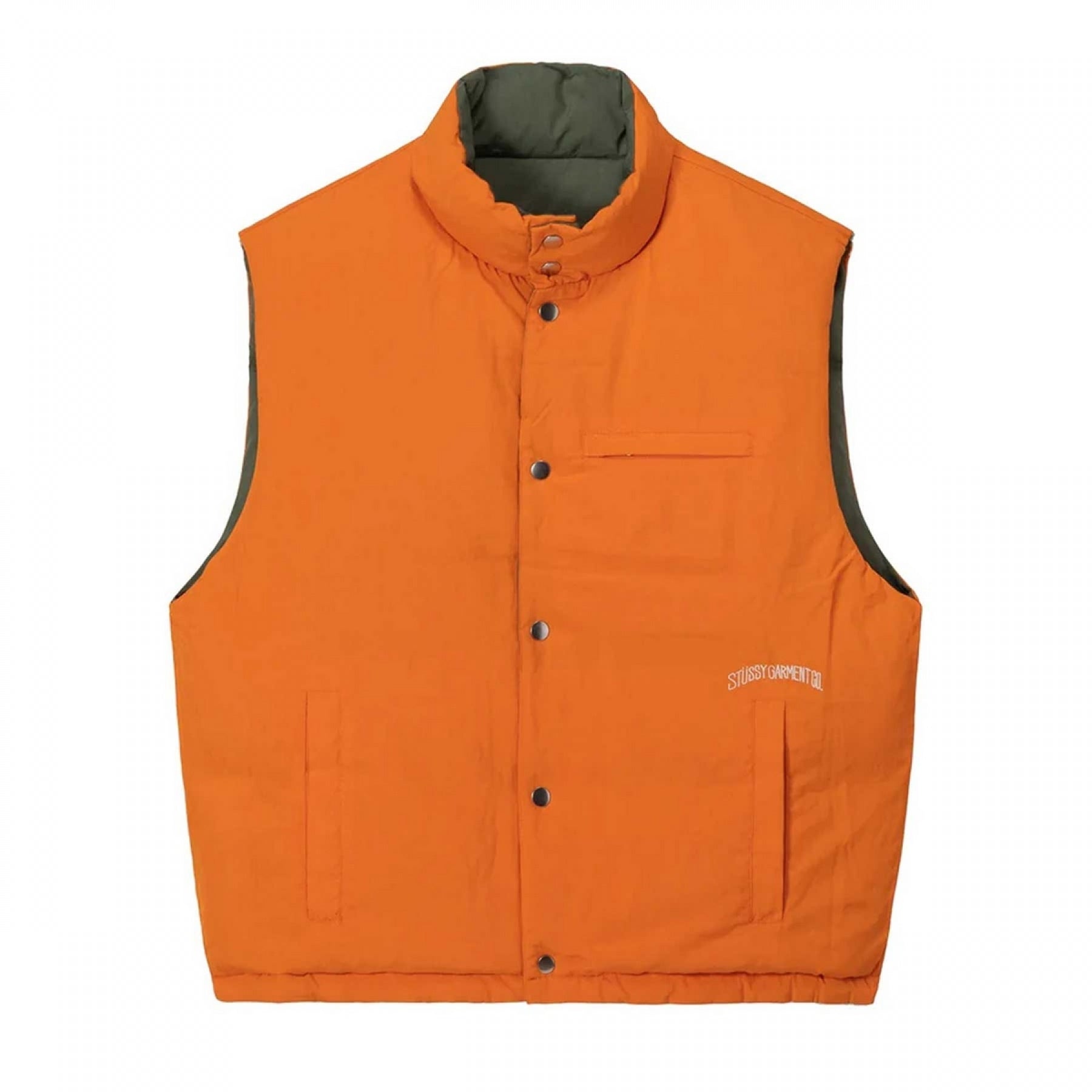 Stussy REVERSIBLE DOWN WORKGEAR VEST カーキ Stussy Down Workgear Vest | Frisco Friscoshop